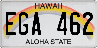 HI license plate EGA462