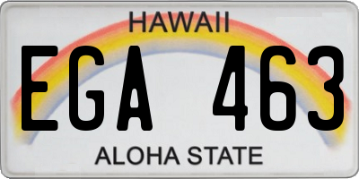 HI license plate EGA463