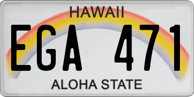 HI license plate EGA471