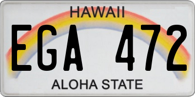 HI license plate EGA472