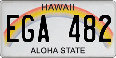 HI license plate EGA482