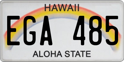 HI license plate EGA485