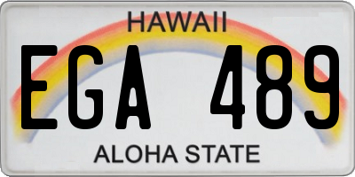 HI license plate EGA489