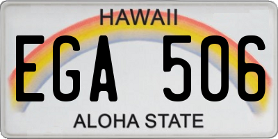 HI license plate EGA506
