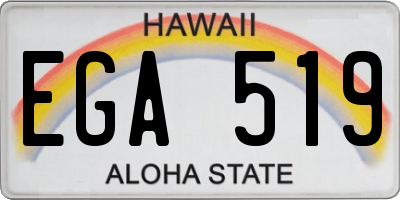 HI license plate EGA519