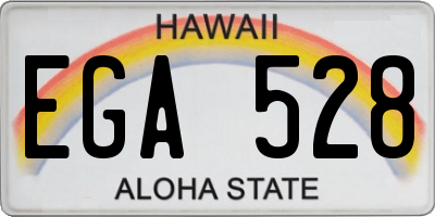 HI license plate EGA528
