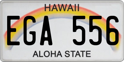 HI license plate EGA556