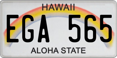 HI license plate EGA565