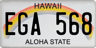 HI license plate EGA568