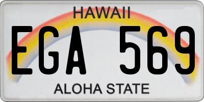 HI license plate EGA569