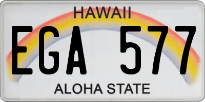 HI license plate EGA577