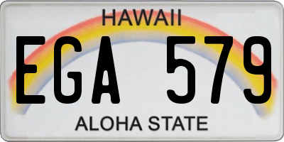 HI license plate EGA579