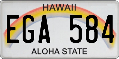 HI license plate EGA584