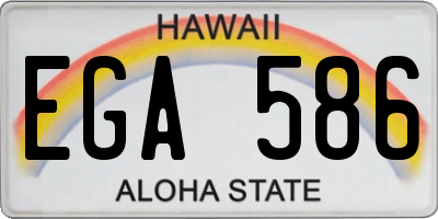 HI license plate EGA586