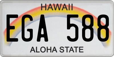 HI license plate EGA588