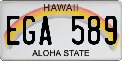 HI license plate EGA589