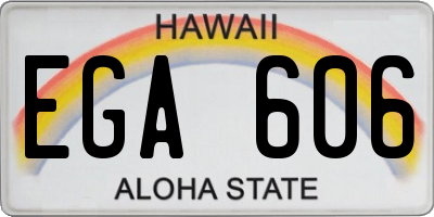 HI license plate EGA606