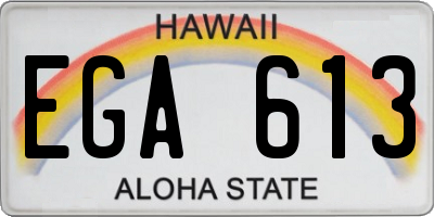 HI license plate EGA613