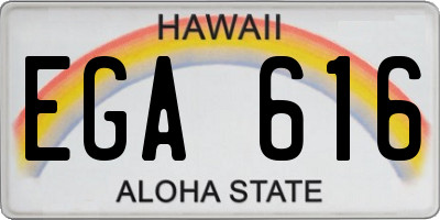 HI license plate EGA616