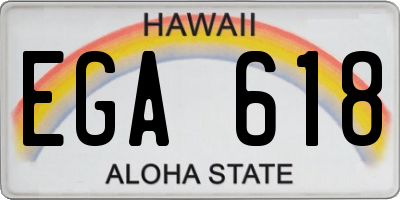 HI license plate EGA618