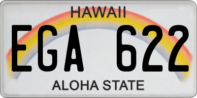 HI license plate EGA622