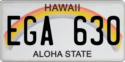 HI license plate EGA630