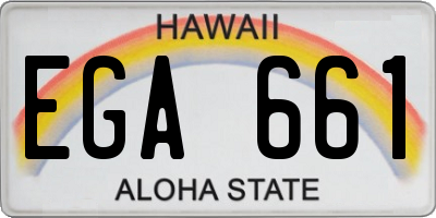HI license plate EGA661