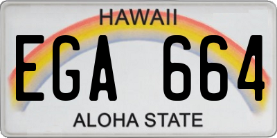 HI license plate EGA664