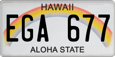 HI license plate EGA677