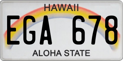 HI license plate EGA678