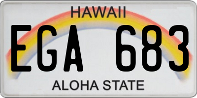 HI license plate EGA683