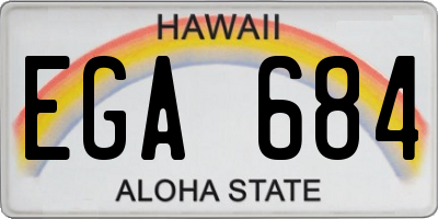 HI license plate EGA684