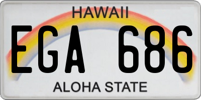 HI license plate EGA686