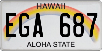 HI license plate EGA687