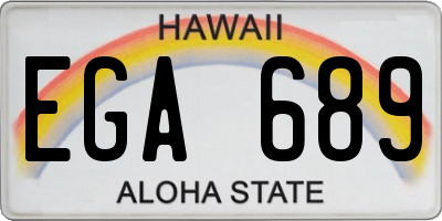 HI license plate EGA689