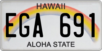 HI license plate EGA691