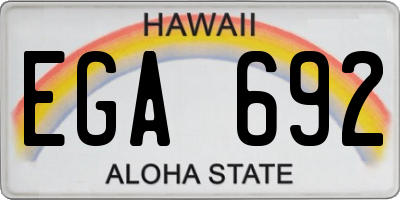 HI license plate EGA692