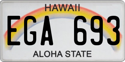 HI license plate EGA693