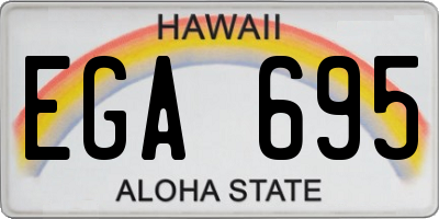 HI license plate EGA695