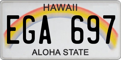 HI license plate EGA697