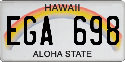 HI license plate EGA698
