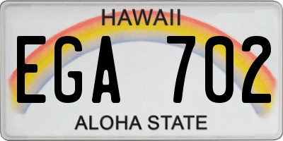 HI license plate EGA702