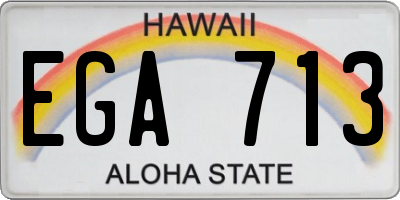 HI license plate EGA713