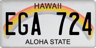 HI license plate EGA724