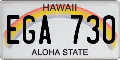 HI license plate EGA730