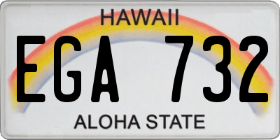 HI license plate EGA732