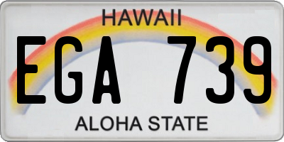 HI license plate EGA739