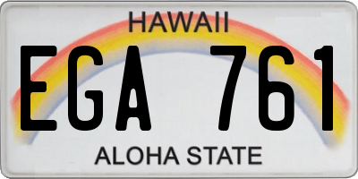 HI license plate EGA761