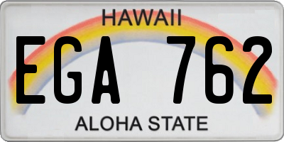 HI license plate EGA762