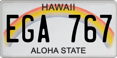 HI license plate EGA767